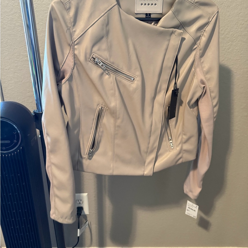 Blank NYC Light Beige Moto Jacket